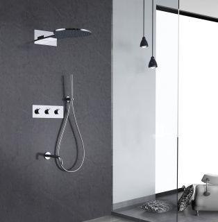 Душевая система ABBER Wasser Kreis AF8150 с термостатом хром